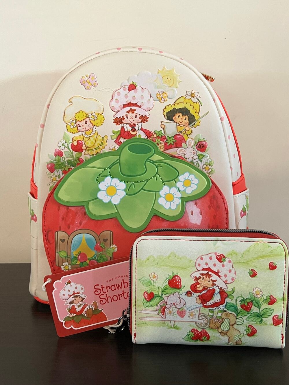 Loungefly Strawberry Shortcake Scented Mini Backpack Wallet Set